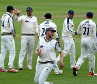 Yorkshire celebrate Lees catch