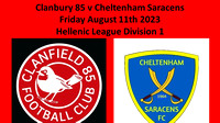 Clanfield 85 v Cheltenham Saracens Friday August 11th 2023 Hellenic League Div 1