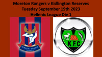 Moreton Rangers v  Kidlington Reserves Tuesday September 19th 2023 Hellenic League Div 1