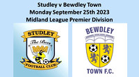 Studley v Bewdley Town Monday September 25th 2023 Midland League Premier Division