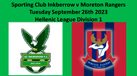 Sporting Club Inkberrow v Moreton Rangers Tues September 26th 2023 Hellenic League Div 1