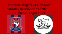 Moreton Rangers v Calne Town Sat December 23rd 2023 Hellenic League Div 1