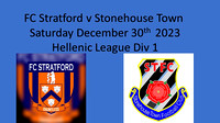 FC Stratford v Stonehouse Town Sat December 30th 2023 Hellenic League Div 1