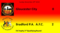 Gloucester City v Bradford P.A. November 24th 2019