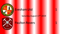 Evesham Utd v Paulton Rovers Saturday August 17th 2019