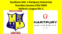 Southam Utd v Hartpury University Tues January 23rd 2024 Hellenic League Div 1