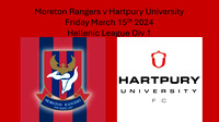 Moreton Rangers v Hartpury University Fri March 15th 2024 Hellenic Leage Div 1