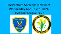 Cheltenham Saracens v Newent Wednesday April 17th 2024 Hellenic League Div 1