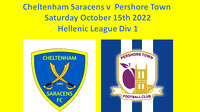 Cheltenham Saracens v Pershore Town Sat Octo ber 15th 2022 Hellenic League Div 1