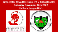 Cirencester Town Development v Kidlington  Res Saturday 26th November 2022