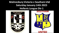 Malmesbury Victoria v Southam Utd Saturday Jan 14th 2023 Hellenic League Div 1