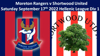 Moreton Rangers v Shortwood United Sat September 17th 2022 Hellenic League Div 1