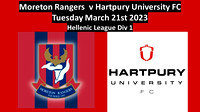 Moreton Rangers v Hartpury Universiity Tues March 21st 2023 Hellenic League Div 1