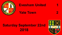Evesham Utd v Yate Town Sept 22nd 2018