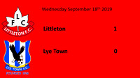 Littleton v Lye Town Wednesday September 18th 2019
