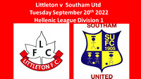 Littleton v Southam Utd Tues Sept 20th 2022 Hellenic League Div 1